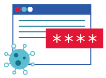 Graphic icon showing cyber incident