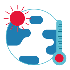 Graphic icon climate change