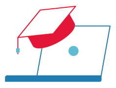 Graphic icon to show computer as a learning tool